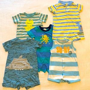 Carter’s 6-9 month boys summer rompers